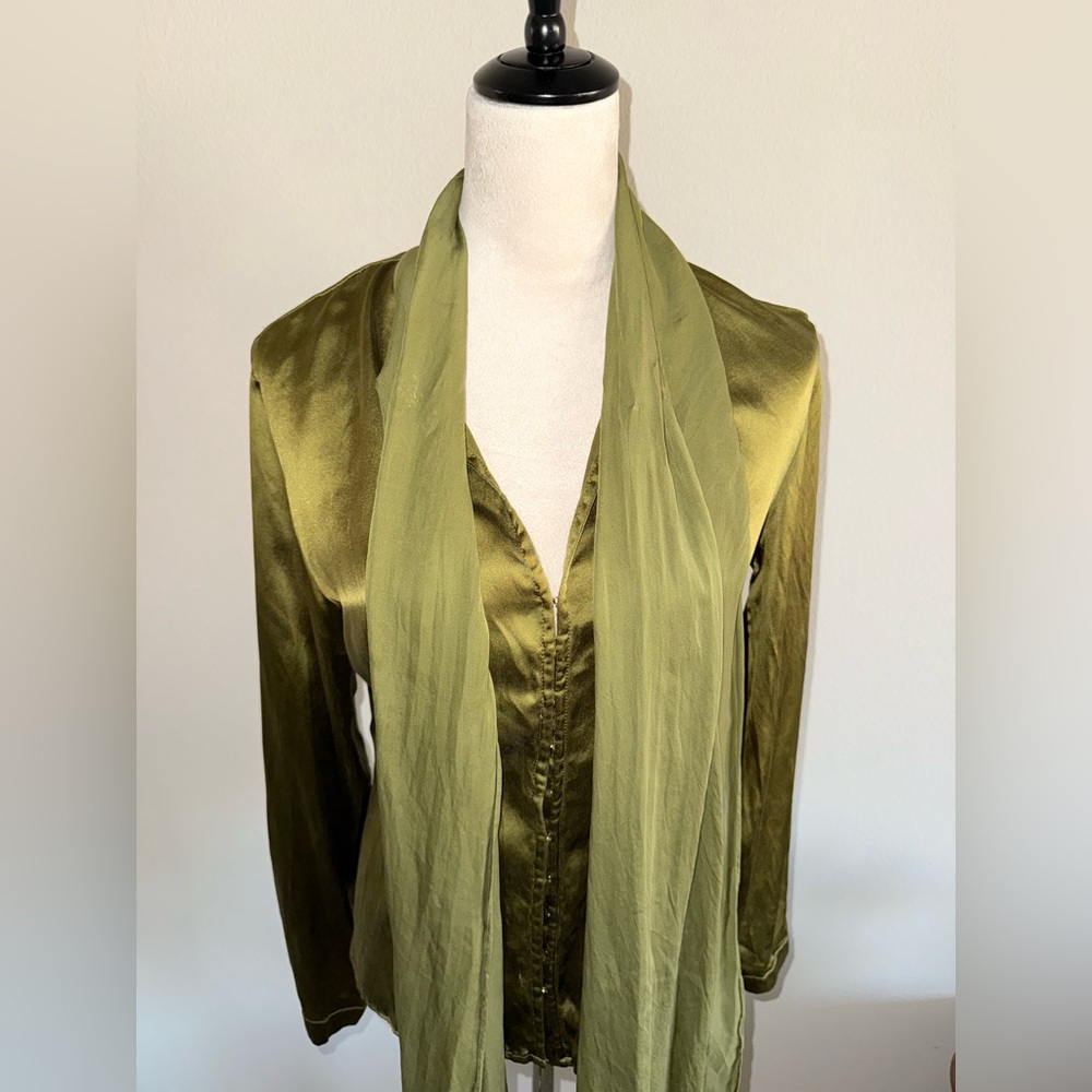 Roberto Cavalli Green Silk Top - Picture 3 of 8